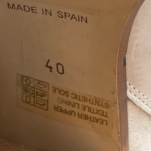 Sixty Seven women cream leather made in Spain slouchy heeled boots. Size 40. Use - Picture 6 of 11